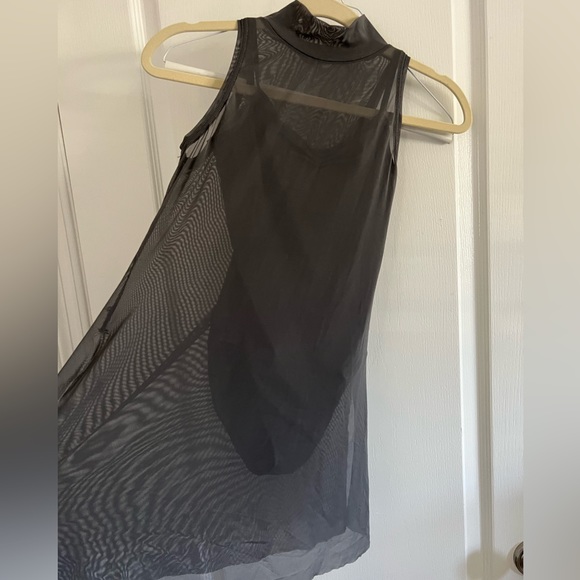 Balera Two Piece Sheer Dance Costume in Green/Grey Size LC - Picture 3 of 13